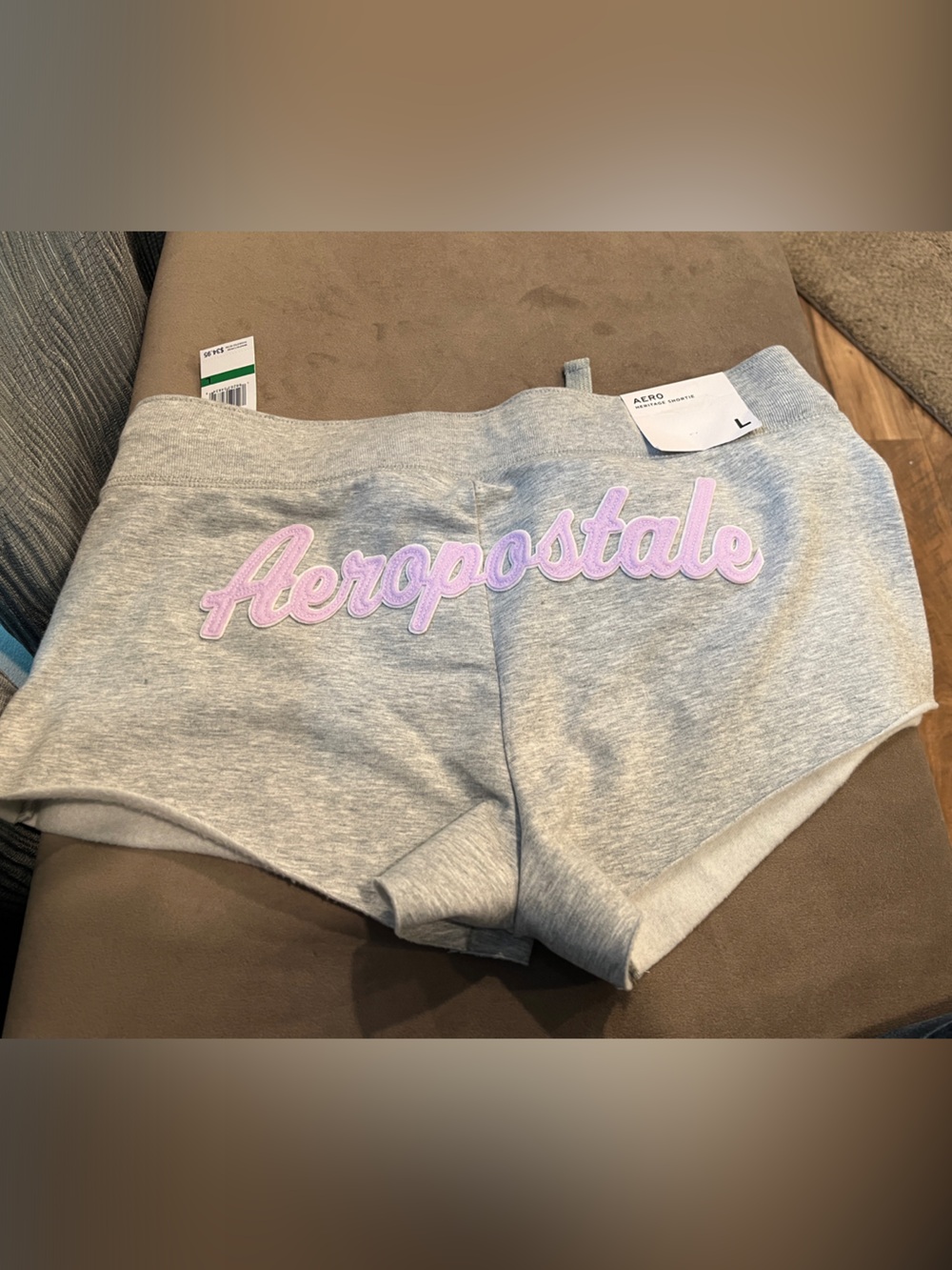 Aeropostale Light Heather Gray Athletic Lounge Shorts